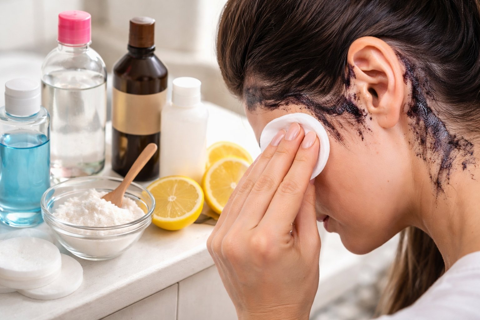 Cómo quitar el tinte del cabello de la piel