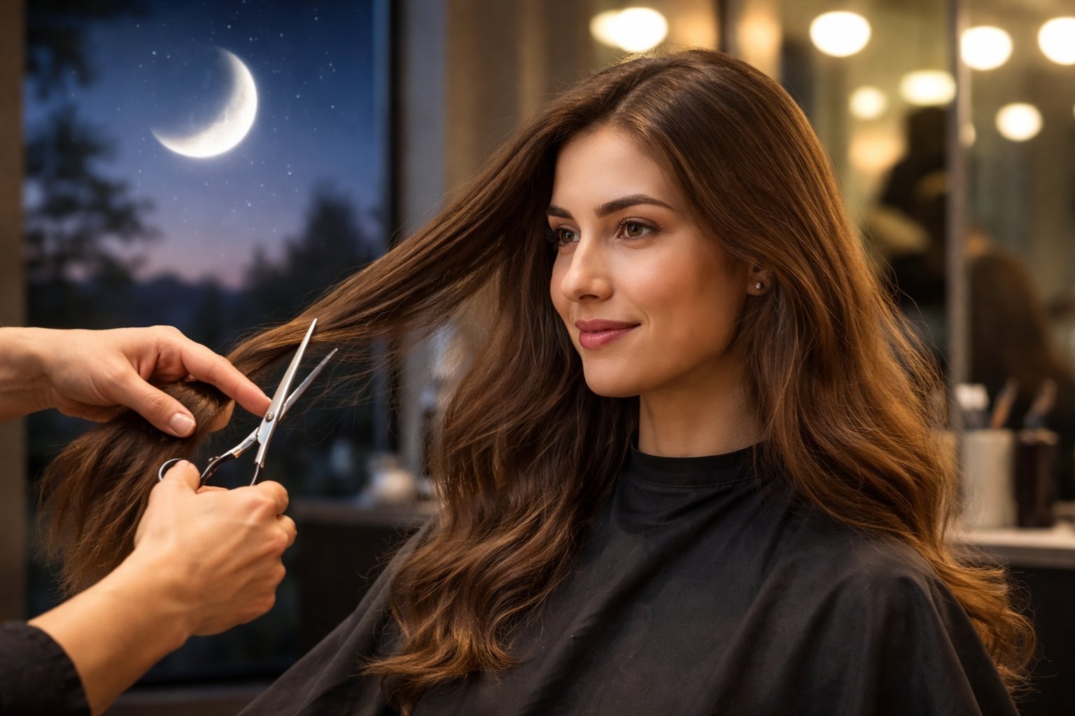 Con luna menguante se puede cortar el cabello