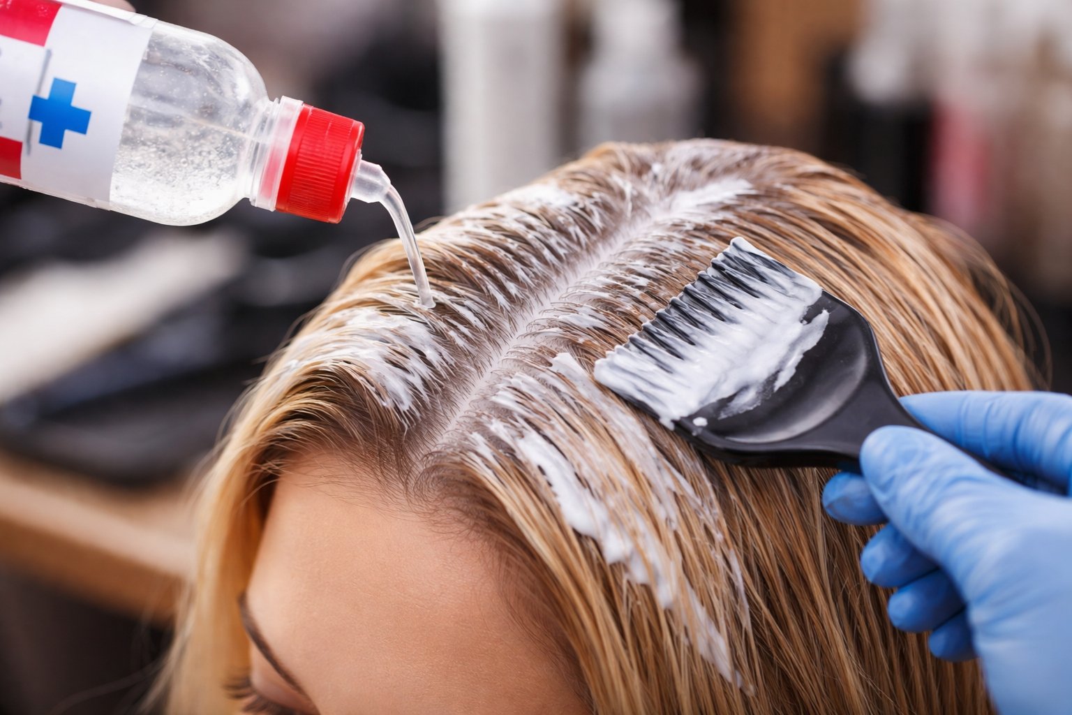 Decolorar el cabello con agua oxigenada